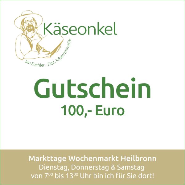 Gutschein ueber 100 Euro.